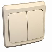 Выключатель 2-кл. С/У ЭТЮД 10А IP20 крем. Systeme Electric BC10-002K (1/20/120)