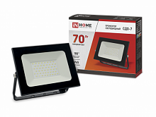 Прожектор светодиодный СДО-7 70Вт 230В 6500К IP65 черный IN HOME (1/20) (4690612034645)