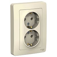 Розетка 2-м С/У BLANCA 16А IP20 250В с заземл. без защ. шторок молоч. Systeme Electric BLNRS001022 (1/6/36)