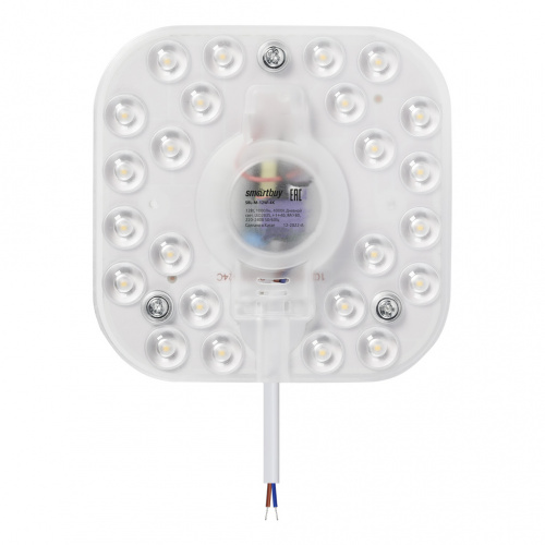 Модуль светодиодный SMARTBUY квадратный 12 Вт, 4000K, 220-240В, кол-во диодов: 24 шт, LED2835, 1000 лм, угол 120°, IC Driver, 110*110*30 мм, магнитное (SBL-M-12W-4K)