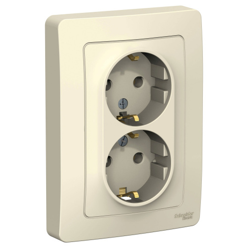 Розетка 2-м С/У BLANCA 16А IP20 250В с заземл. без защ. шторок молоч. Systeme Electric BLNRS001022 (1/6/36)