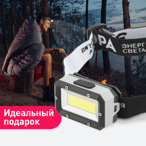 Фонарь ЭРА GB-708 налобный Шторм на батарейках 3 режима 5 Вт СОВ 3хААА (1/12/144) (Б0052750) фото 9