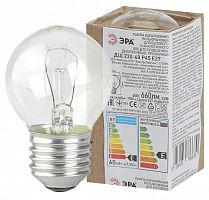 Лампа ЭРА накаливания P45 60Вт Е27 / E27 230В шар прозрачный в гофре (1/100) (Б0039135)
