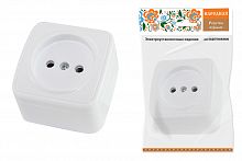 Розетка 2П открытой установки IP20 10А, белая "Дача" Народная (1/12/120) (SQ1824-0007)