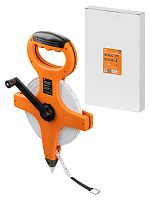 Мерная лента, 50 м х 13 мм, фибергласовое полотно, открытый корпус, штык для фиксации "Рубин" TDM (1/16) (SQ1018-0404)