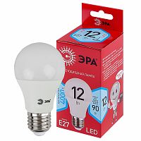 Лампа светодиодная ЭРА RED LINE LED A60-12W-840-E27 R Е27 / E27 12 Вт груша нейтральный белый свет (10/100/2000) (Б0049636)