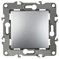 Выключатель ЭРА серии Elegance скрытой установки 10АХ250В IP20 алюминий (1/10/100) (Б0034210)