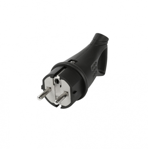 Вилка SMARTBUY угловая с кольцом каучуковая 16A, 230В, 2P+PE, IP44 (SBE-16-P08-R) (1/20)
