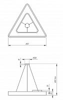 Светильник светодиодный Geometria ЭРА Delta SPO-154-B-40K-042 42Вт 4000К 2300Лм IP40 800*800*80 черный подвесной  (Б0050581)