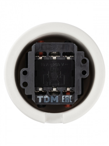 Выключатель фарфоровый поворотный перекрёстный с ручкой (бантик) 10А белый «Болонь» TDM (1/72) (SQ1820-0012) фото 3 Выключатель фарфоровый поворотный перекрёстный с ручкой (бантик) 10А белый «Болонь» TDM (1/72) (SQ1820-0012) фото 3