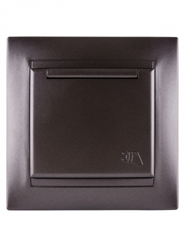 Розетка 2П+З 16А 250В IP44 с защ. шт. с крышкой шоколад , с/у, "Лама" (10/120) TDM (SQ1815-0514) фото 5 Розетка 2П+З 16А 250В IP44 с защ. шт. с крышкой шоколад , с/у, "Лама" (10/120) TDM (SQ1815-0514) фото 5