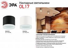 Светильник ЭРА OL17 GX53 WH накладной потолочный под лампу GX53, алюминий, цвет белый  (1/40) (Б0049044)