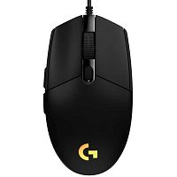 Мышь проводная игровая LOGITECH G102 Lightsync оптическая (8000dpi) USB (6but), (910-005808), черный (1/15)