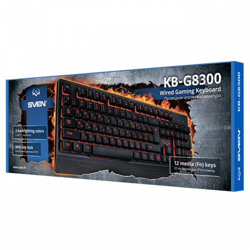 Клавиатура проводная игровая SVEN KB-G8300 черная (1/20) (SV-019280) фото 4