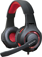 Гарнитура проводная DEFENDER Warhead G-450, USB, полноразмерная, игровая, шнур 2.3 м., подсветка (1/20) (64146)