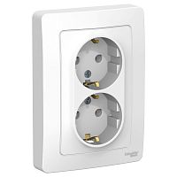 Розетка 2-м С/У BLANCA 16А IP20 250В с заземл. без защ. шторок бел. Systeme Electric BLNRS001021 (1/6/36)