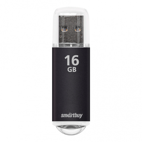 Флеш-накопитель USB  16GB  Smart Buy  V-Cut  чёрный (SB16GBVC-K)