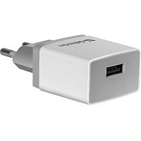 Блок питания сетевой 1 USB DEFENDER UPA-21, 5V/2.1А, белый (1/50) (83571)