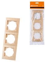 Рамка 3-х постовая вертикальная сосна , с/у, "Лама" (15/180) TDM (SQ1815-0334)