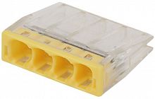 Строительно-монтажная клемма ЭРА NO-224-30 СМК компактная, серия 204, 4 отверстия, 0,5-2,5 мм2 (упак. 4 шт.) (80/1920/3840 (Б0043948)