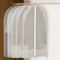 Набор чехлов для одежды DEFENDER HOME Eco GB-04 белый,60*140 - 5шт, молния (1/26) (28354)