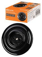 Розетка TDM скрытой установки фарфоровая 2П 10А 250В черная «Болонь» (1/36) (SQ1820-0221)