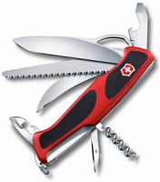 Нож перочинный Victorinox RangerGrip 57 Hunter, 130 мм., 13 функций, красный/чёрный (карт. коробка) (0.9583.MC)