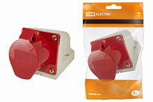 Розетка 124 стационарная 3Р+РЕ 32А 380В IP44 TDM (1/60) (SQ0602-0005)