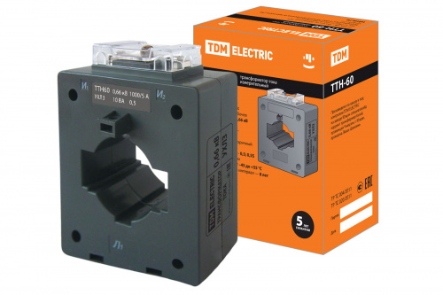 Трансформатор тока ТТН 60/1000/5-10VA/0,5-Р TDM (1/18) (SQ1101-1125)