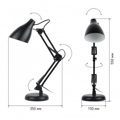 Светильник ЭРА настольный под лампу N-123-Е27-40W-BK черный (12/96) (Б0047197) фото 4 Светильник ЭРА настольный под лампу N-123-Е27-40W-BK черный (12/96) (Б0047197) фото 4