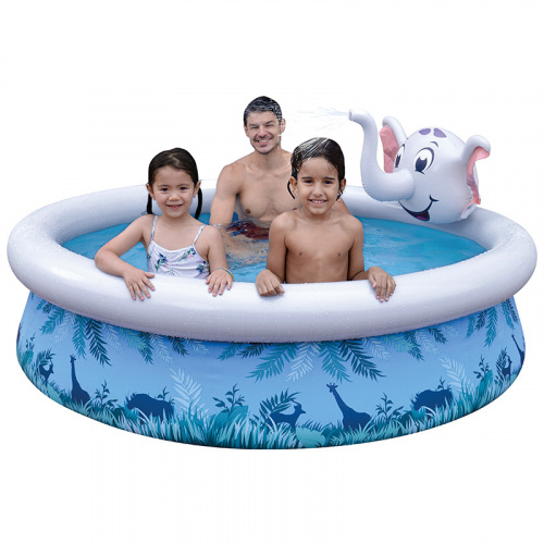 Бассейн со спреем SunClub Слон 3D 205*205*47cм 17821 (1//1) (104383) Бассейн со спреем SunClub Слон 3D 205*205*47cм 17821 (1//1) (104383)