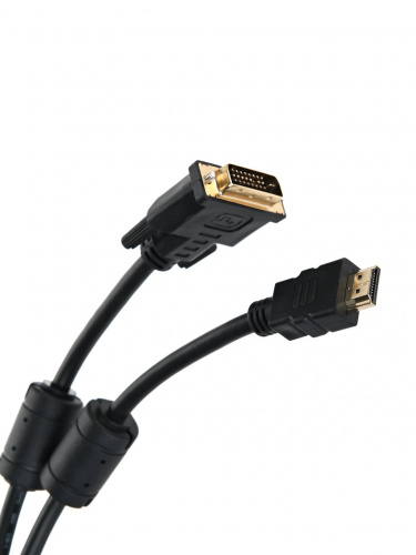 Кабель TELECOM HDMI to DVI-D Dual Link (19M -25M), 2 фильтра, 5 м. (1/35) (CG481F-5M)