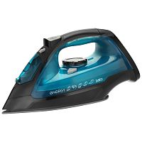 Утюг Energy EN-348 черно-бирюзовый  (2600Вт, пар, спрей, пар.удар, самооч., керамич. подошва) (1/10) (270083)