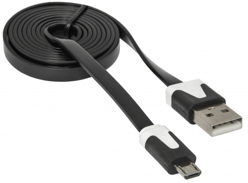 Кабель DEFENDER USB08-03P USB2.0, AM-MicroBM, 1м, черный (1/500) (87475) фото 5