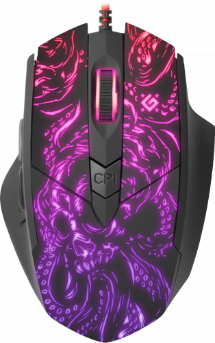 Мышь проводная игровая DEFENDER Titan GM-650L RGB,Macro,6кнопок,6400dpi, черный (1/40) (52650) фото 6