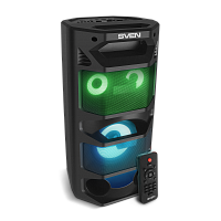 Колонка портативная SVEN АС PS-670, 65 Вт, напольная, TWS, Bluetooth, FM, USB, microSD, LED-дисплей, пульт, 4400мА*ч, черный (1/2) (SV-020170)
