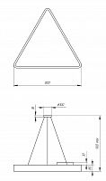 Светильник светодиодный Geometria ЭРА Delta SPO-152-B-40K-048 48Вт 4000К 3500Лм IP40 800*800*80 черный подвесной  (Б0050577)