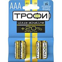 Элемент питания Трофи LR03-4BL ENERGY MAX  Alkaline (40/960/30720) (Б0015137)