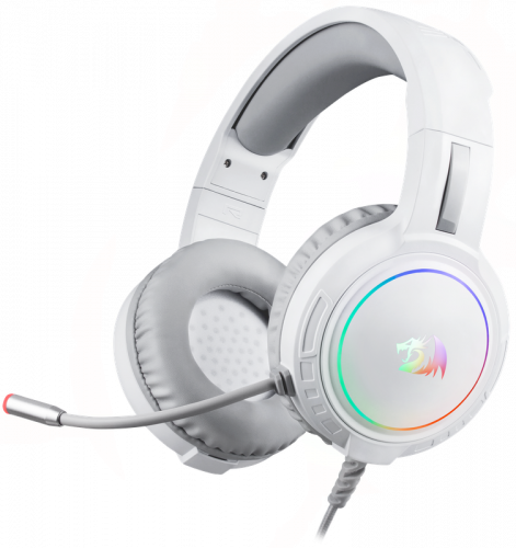 Гарнитура игровая REDRAGON Mento RGB, 3.5мм, белые (1/10) (70708)