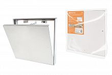 Люк под плитку, алюминиевый, съемный, нажимной, ограничитель-цепочка, 400х400, TDM (1/1) (SQ1807-0608)