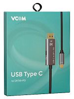 Кабель-переходник USB3.1 Type-C(M)--> DP v1.4 (m) 8K@60Hz, PD 100W,1.8m , Alum Shell,VCOM <CU480MCPD-1.8M> (1/50)