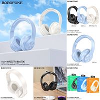 Наушники полноразмерные Borofone BO24 Gratified, беспроводные, bluetooth 5.3, AUX, TF, цвет: чёрный (1/24) (6941991106699)