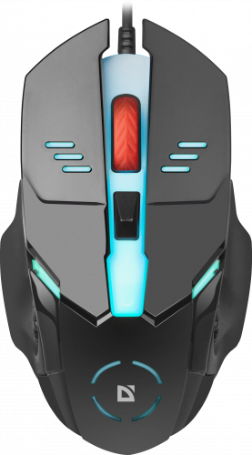 Мышь проводная игровая DEFENDER Ultra Gloss MB-490, USB, подсветка 7 цветов, 4 кнопки, 800-1000dpi, черный (1/40) (52490) фото 10