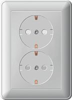 Розетка 2-м С/У WESSEN59 16А IP20 с заземл. защ. шторки в сборе бел. Systeme Electric RS16-255-18 (1/6/36)