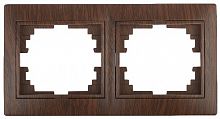 Рамка INTRO на 2 поста гор., скрытой установки, Plano, венге (1/20/400/3200) (Б0030096)