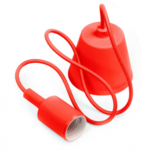 Подвес SMARTBUY с патроном E27, 1 м, красный (1) (SBE-CLHE27s-r)