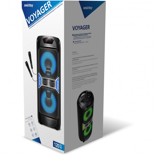 Портативная акустика напольная Smartbuy VOYAGER, 120 Вт, Bluetooth, MP3, FM-радио, 2 микрофона (SBS-5430) (1/1) фото 3