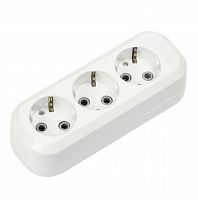 Колодка розеточная SMARTBUY 3 гнезда 16А/3,5кВт c заземлением (SBE-16-3-00-Z) (1/100)
