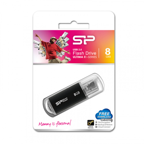 Флеш-накопитель USB  8GB  Silicon Power  Ultima II  чёрный (SP008GBUF2M01V1K) фото 7