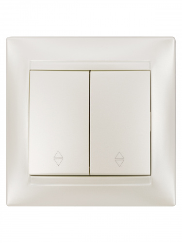 Выключатель на 2 направления 2 кл. 10А перламутр "Лама" (10/120) TDM (SQ1815-0807) фото 5